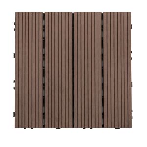 Customized Wood Deck Tiles Impact Resistant Outdoor Interlocking Wood Tiles