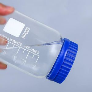 Wide Mouth Graduated Round Reagent Media/Storage Lab Glass Bottle Set With GL80