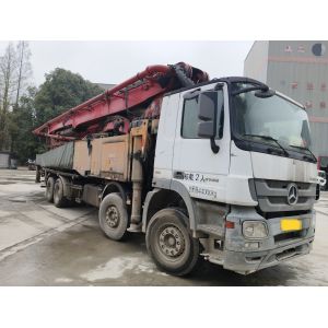 Red and Yellow SANY 56M Mobile Concrete Pump Total Weight 34600kgs for Stable Pumping by SANY