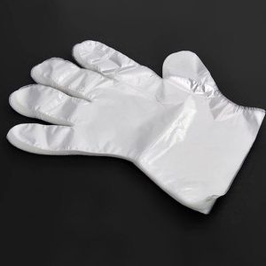 China Popular Folding Transparent Plastic Gloves , Disposable Polyethylene Gloves on sale