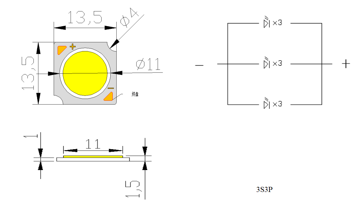 Ra 95 High Efficiency COB LED 6000K 3W-20W RoHS Compliant