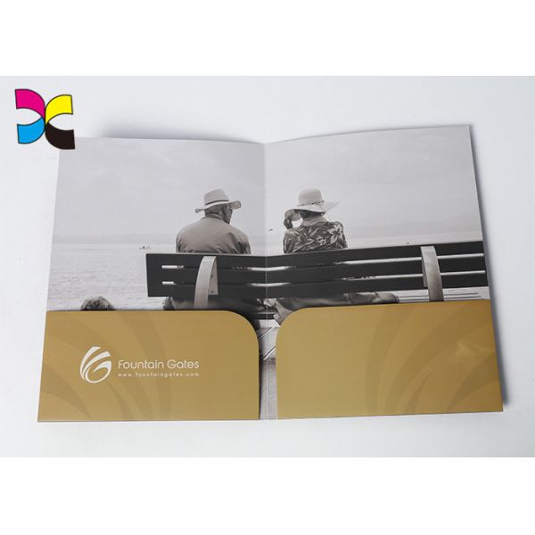 Quality Environment - Friendly Printed File Folders With Pockets ,  Luxurious Restaurant Bill Folder wholesale