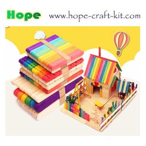 Serrated / jagged natural color, multi-colored wooden craft sticks with teeth