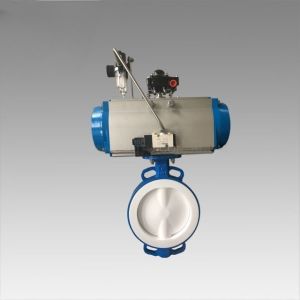 China PTFE Sealing Pneumatic Butterfly Valve , Pneumatic Actuated Butterfly Valve DN25~DN1000 on sale