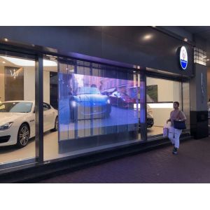 Side Lighting P3.91-7.8 Transparent LED Screen With High Brightness See Through