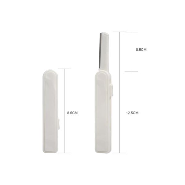 White Stainless Steel Lady Razor SS 18*4*2 Cm Flexible Eyebrow Trimmer