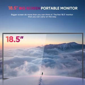 Ultra Slim Ips Portable Usb C Touch Monitor 18.5 Inch 1080P HDR Travel Second