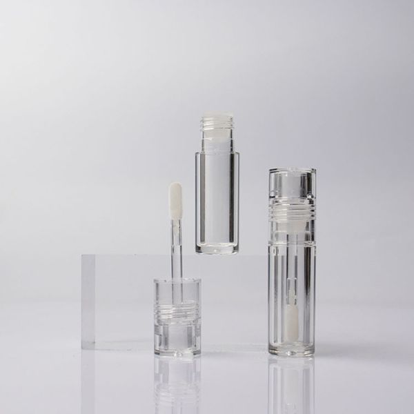 Full Transparent Solid Lip Glaze Tube Empty Lip Gloss Container Cylinder Empty
