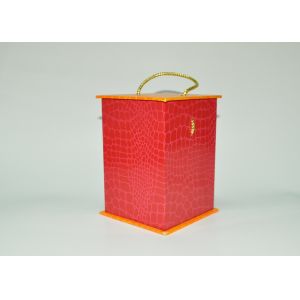 Leather paper Custom Rigid Board Gift Boxes, Personalized Gift Box With Handle