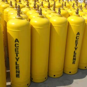 GB/T11638 Standard 40L size QF-15A Valve Welding Acetylene Gas Cylinders