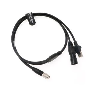 Alvin's Cables Hirose 8-Pin Male to RJ45 & XLR 4-Pin Male Cat6 High Flex Cable