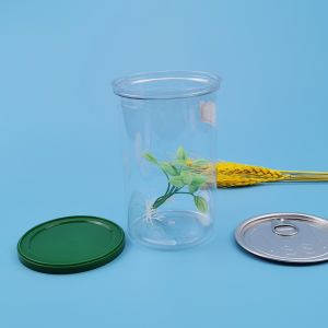 0.6l Transparent 43G Plastic Nuts Easy Open Food Can