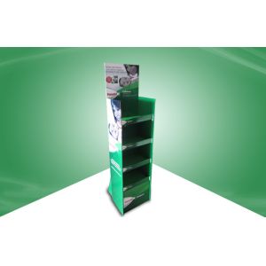 Eco friendly POP Cardboard Display , Green custom cardboard displays For