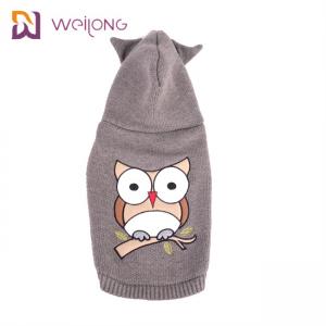 China Acrylic Cloth Dog Hoodie Embroidered Knit Pet Sweater Knitted Cat Jumper on sale