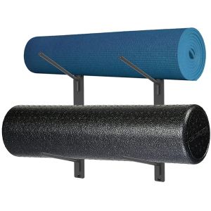 Wall Mount Yoga Mat Holder Foam Roller Towel Rack Gym Accessories Storage Rack
