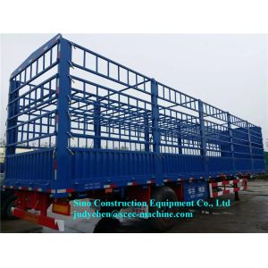 3 Axles Fence Cargo Semi Trailer Vegetable Transport Stake Semi Trailers