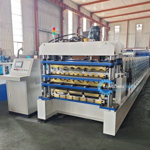 PLC Control Hydraulic Cutting Tr4 Tr5 Corrugated Three Layer Roofing Sheet