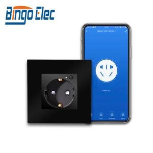 Cheap Bingoelec Smart Socket In-Wall Outlet Voice Control Google IFTTT Alexa With On/ Off Butto for sale