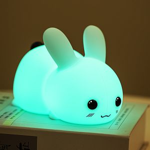 Rechargeable Rabbit Silicone Night Light Lamp Multipurpose Durable