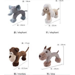 Rubber Plush Puppies Dog Toys Safe For Aggressive Chewers