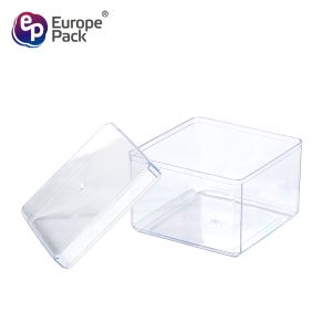 PS disposable clear plastic rectangular food container / candy box / container
