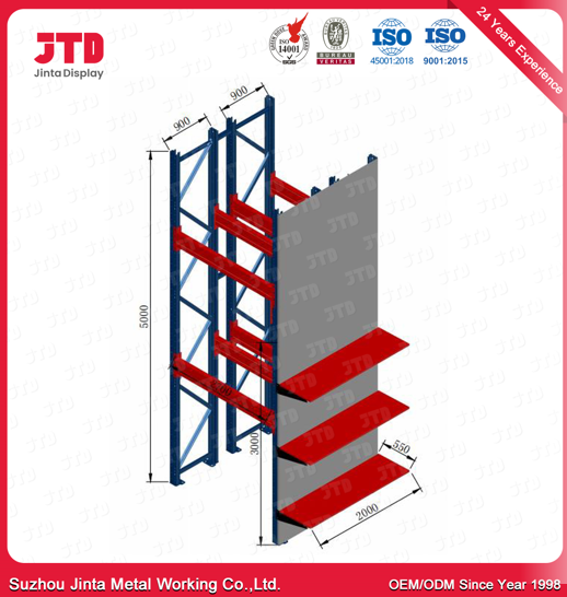 Double Layers Warehouse Metal Racks 3.5m 2m Light Duty Pallet Racking