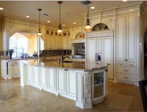 Cheap Custom White Wooden Kitchen Island  Cabinets Solid Plywood Kitchen Cabinets for sale