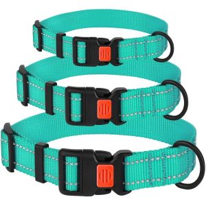 Cheap Reflective Soft Nylon Dog Collars And Puppy Collars for sale