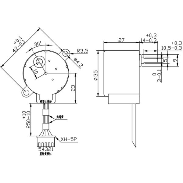35BYJ412 12V Stepper Motor High Torque Eccentric Stepper Motor 24V