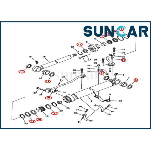 707-98-36210 Bucket Cylinder Seal Kit PC120-5C PC200-5C Custom SpeC.A.Tion
