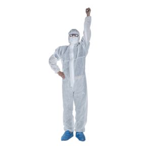 Uniform Non Woven Polypropylene Disposable Coverall One Piece With Hood