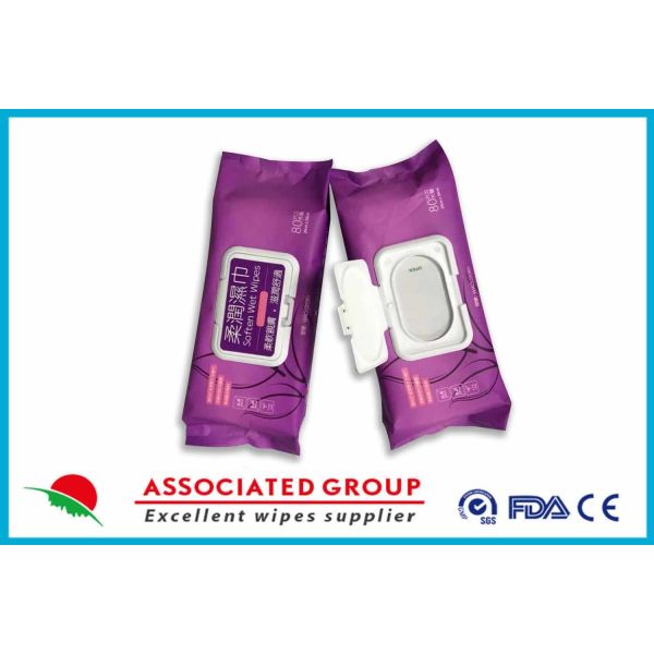 Quality Soften Wet Wipes Include Vitamin E And Aloe Vera Extract, No Alcohol And Perfume wholesale