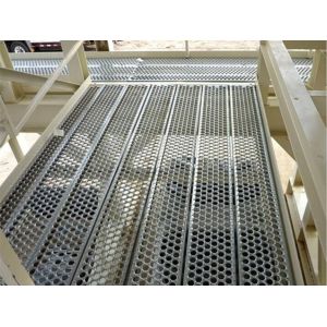 Walkway Protection Perforated Metal Sheet Panels , Non Slip Metal Plate PERF-O