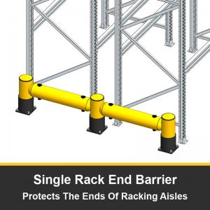 Cheap Single Rackend Barrier Protects The Ends Of Racking Aisles One Bar Of Guardrails Safety Guardrails for sale