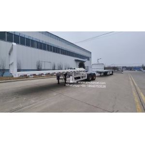12 Wheels 12.00R25 Superlink Trailers Double Trailer For 20ft And 40ft Container Transport