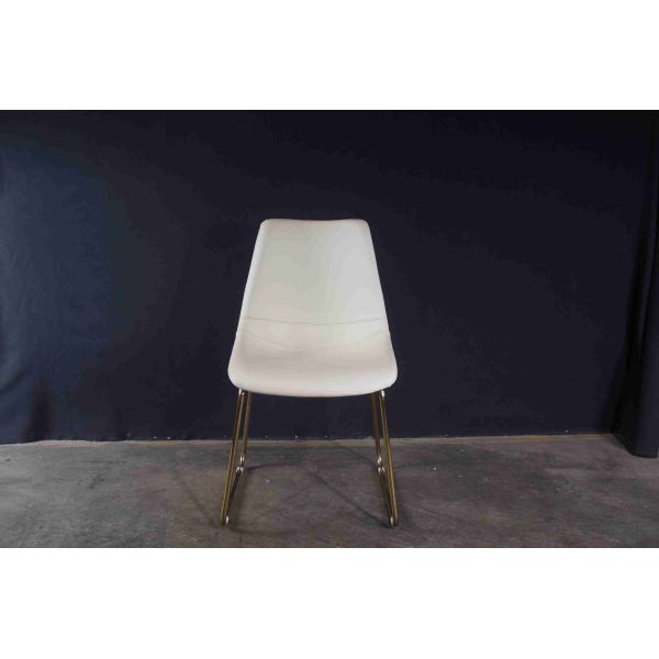 Quality White Leather Simple Thin Elegant Modern Dining Chairs For Home Restaurant wholesale
