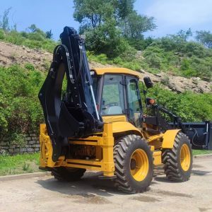 Mini Loader 4x4 H Outrigger Backhoe Excavator EOUGEM 75KW 388 Hydraulic Steering