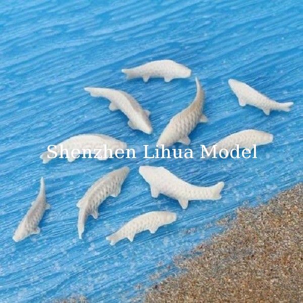 model mini fish---unpainted figures,model animal,architectural model materials,ABS fishes,white fishes