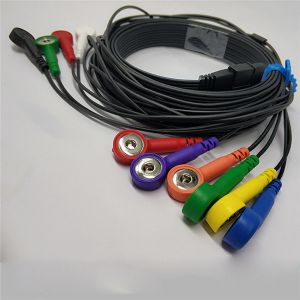 Patient Monitor EKG Cables Snap One Piece 2mm Dia Lead OEM / ODM Service