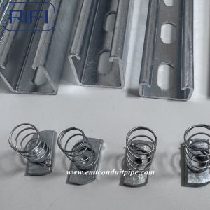 HDG / Pre-galvanzied 41X41mm，41x21mm Slotted / Plain Unistrut Channel