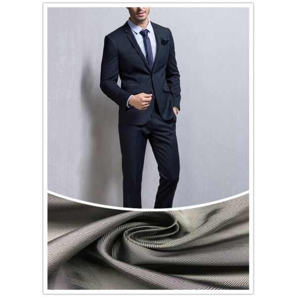 Quality Herringbone Breathable Lining Fabric High Tearing Strength Moisture Absorption wholesale