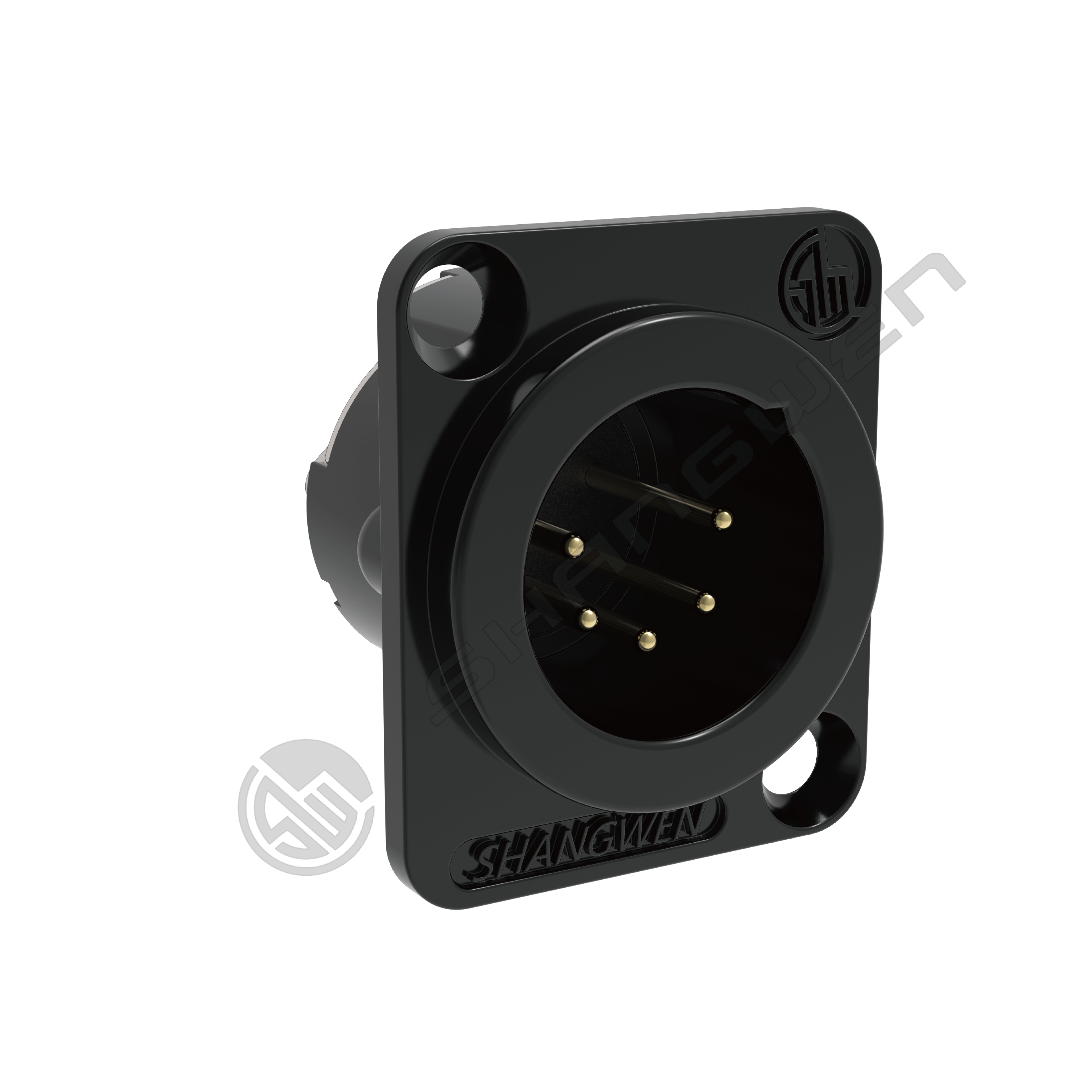 Indoor IP40 Shell Gold Conductor Microphone Audio Cable Plug 5-Pin XLR Female Male Cable Black Silver for Audio Video