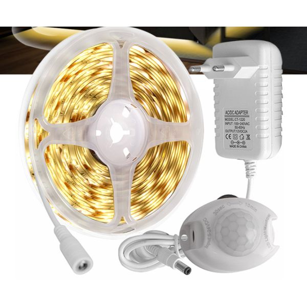 Quality 1M 2M 3M PIR Sensor Led Strip Light IP65 Waterproof For Indoor Home wholesale