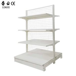 Euro style supermarket gondola shelves grid shelf