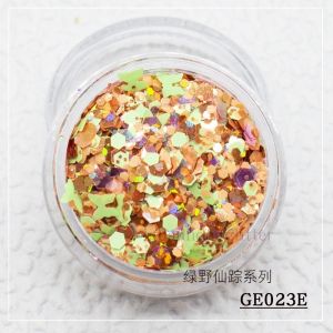 Mixed Hexagonal Butterfly Multicoloured Glitter Paillette Chunky Tumbler