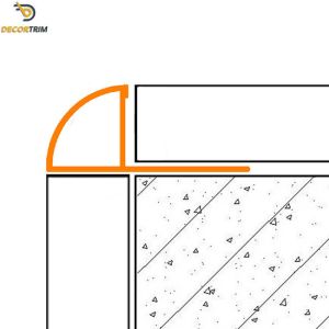 Quarter Round Metal Bullnose Tile Edging Trim High Gloss Silver Color