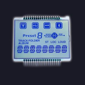 Numeric Multicolor 7 Segment LCD Display 3.3V FSTN For Thermostat