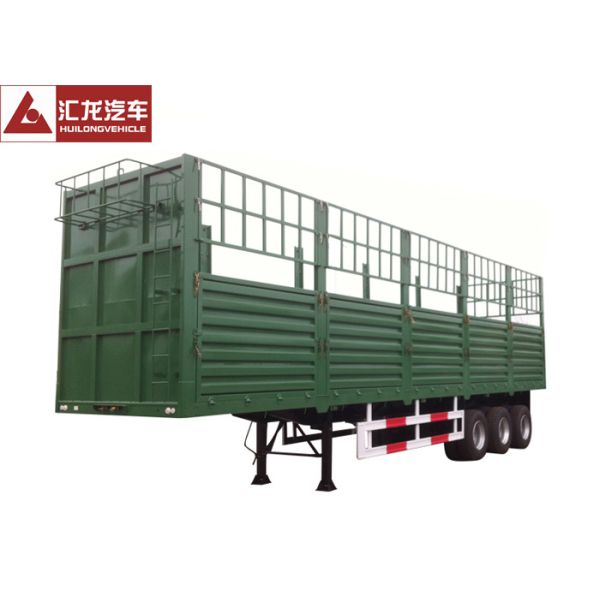 Quality 3 Axle Cargo Container Trailer , Container Hauler Trailer Corrugated Body Plate wholesale