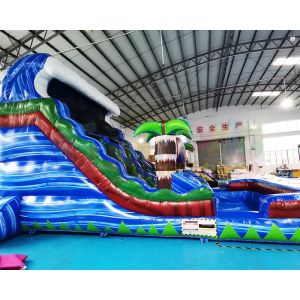 EN71 Advertisement Commercial Bounce House With Water Slide