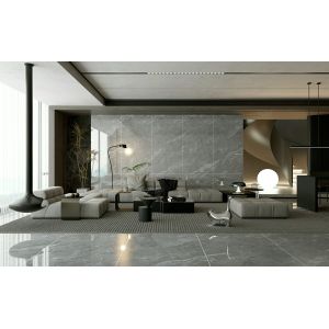 900x1800mm Grey Polished Glazed Porcelain Tile 0.5% WA